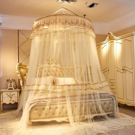 91家纺网 家纺一手货源 找家纺 （总） 夏彩 88211绣花圆顶蚊帐