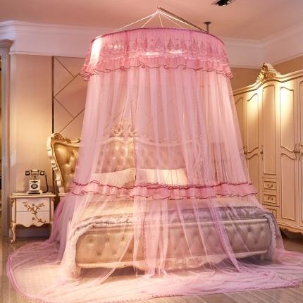 91家纺网 家纺一手货源 找家纺 （总） 夏彩 88211绣花圆顶蚊帐