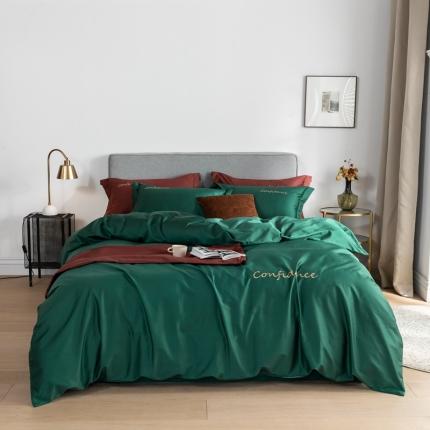 91家纺网 家纺一手货源 找家纺 （总）柚子家纺 100支贡缎澳棉绣花四件套图二