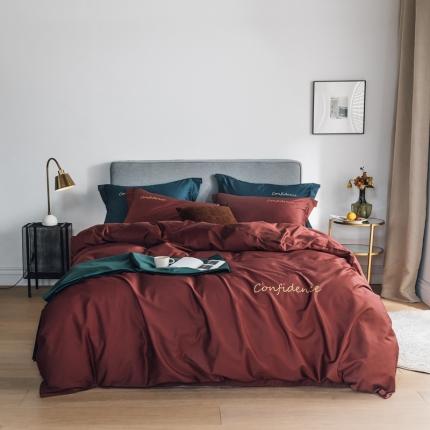 91家纺网 家纺一手货源 找家纺 （总）柚子家纺 100支贡缎澳棉绣花四件套图二