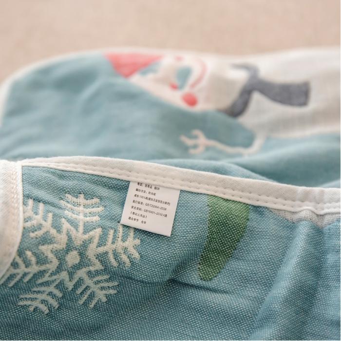 91家纺网 家纺一手货源 找家纺 A类纯棉六层纱布枕套婴儿童幼儿园枕皮全棉宝宝枕头套雪人兰