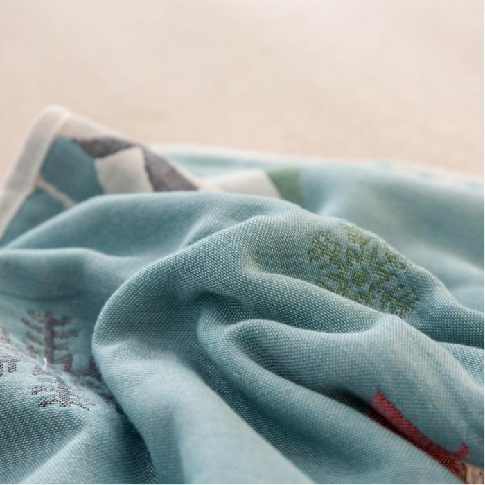 91家纺网 家纺一手货源 找家纺 A类纯棉六层纱布枕套婴儿童幼儿园枕皮全棉宝宝枕头套雪人兰