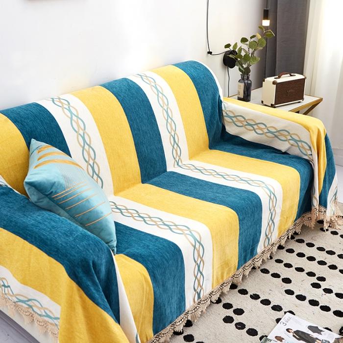 91家纺网 家纺一手货源 找家纺 （总）共鸣 2022新款雪尼尔系列沙发巾