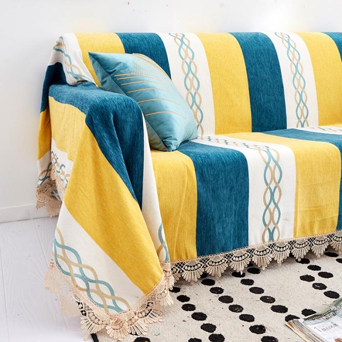 91家纺网 家纺一手货源 找家纺 （总）共鸣 2022新款雪尼尔系列沙发巾