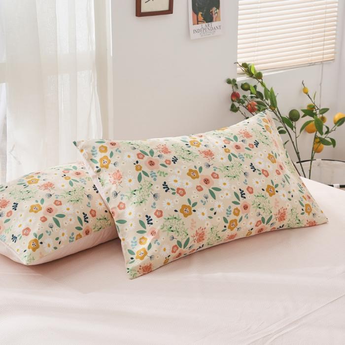 91家纺网 家纺一手货源 找家纺 感遇家纺 2020年春夏全棉四件套纯棉三件套 花绣-黄