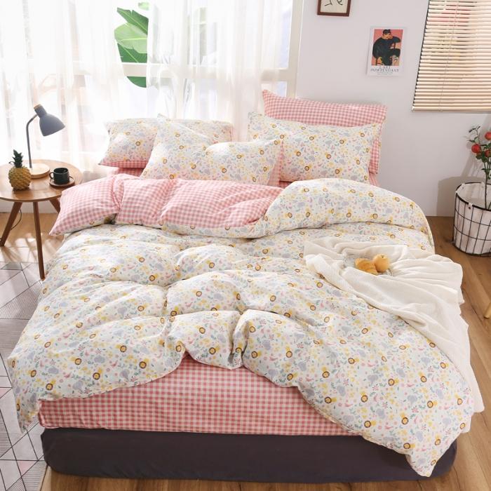 91家纺网 家纺一手货源 找家纺 感遇家纺 2020年春夏全棉四件套纯棉三件套 狮子王