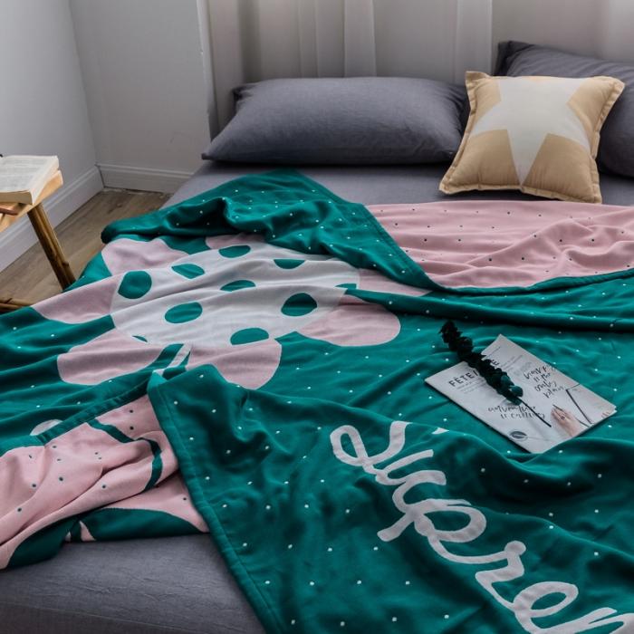 91家纺网 家纺一手货源 找家纺 朴尔 2019新款全棉大版花毛巾被 伊甸园