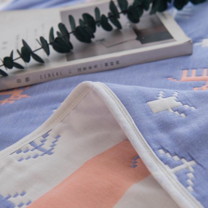 91家纺网 家纺一手货源 找家纺 朴尔家纺 六层全棉纱布毛巾被 吉祥鹿