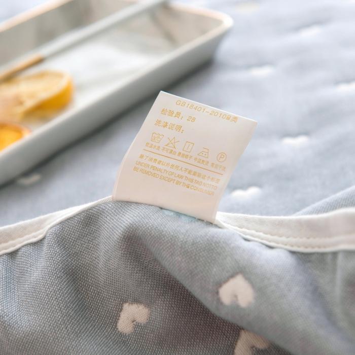 91家纺网 家纺一手货源 找家纺 朴尔家纺 六层全棉纱布毛巾被 缤纷爱心-灰