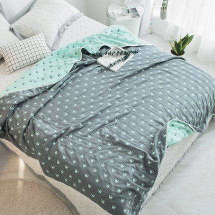 朴尔家纺 六层全棉纱布毛巾被 皇冠-灰