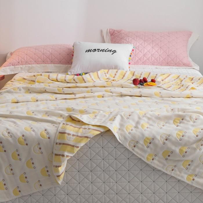 91家纺网 家纺一手货源 找家纺 朴尔家纺 六层全棉纱布毛巾被 皇冠-金