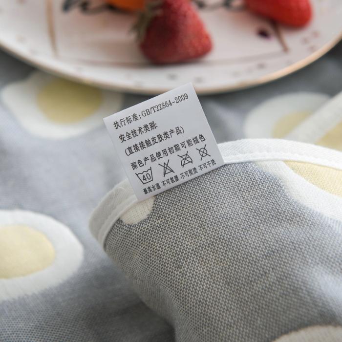 91家纺网 家纺一手货源 找家纺 朴尔家纺 六层全棉纱布毛巾被 煎蛋-灰