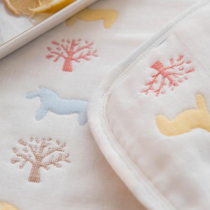 91家纺网 家纺一手货源 找家纺 朴尔家纺 六层全棉纱布毛巾被 木马