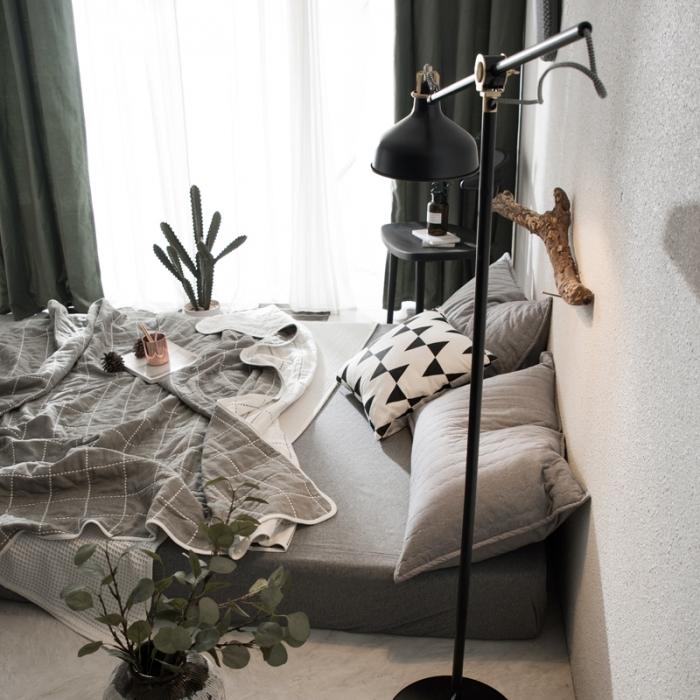 91家纺网 家纺一手货源 找家纺 朴尔家纺 六层全棉纱布毛巾被 时尚虚线-灰色