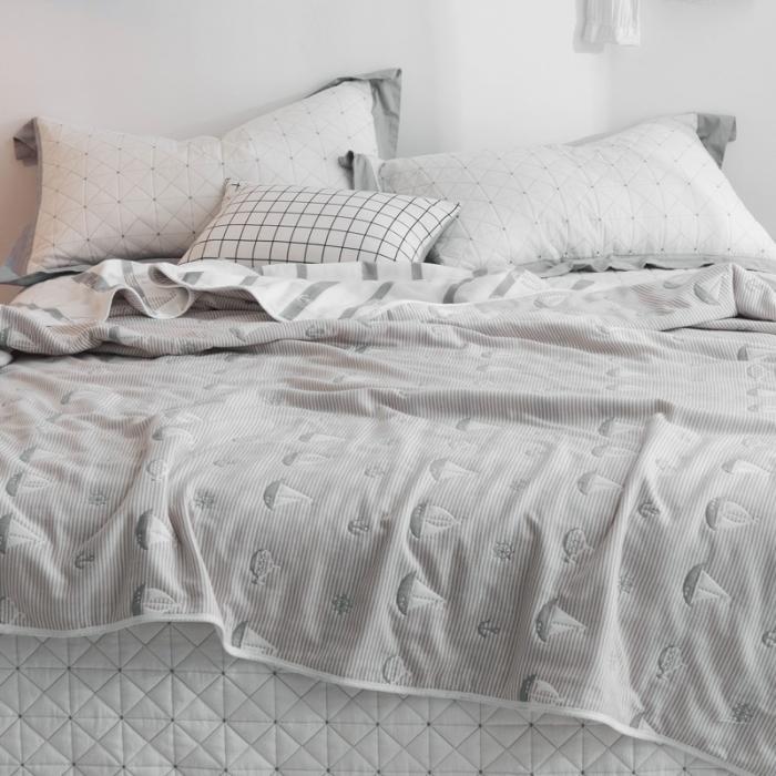 91家纺网 家纺一手货源 找家纺 朴尔家纺 六层全棉纱布毛巾被 小帆船