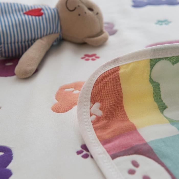 91家纺网 家纺一手货源 找家纺 朴尔家纺 六层全棉纱布毛巾被 熊头