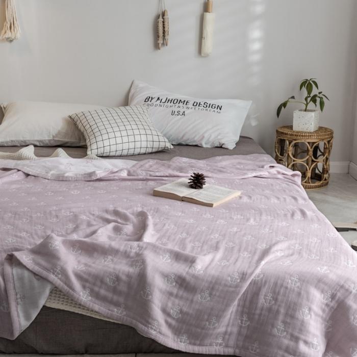 91家纺网 家纺一手货源 找家纺 朴尔家纺 水洗棉系列 清悠海风粉