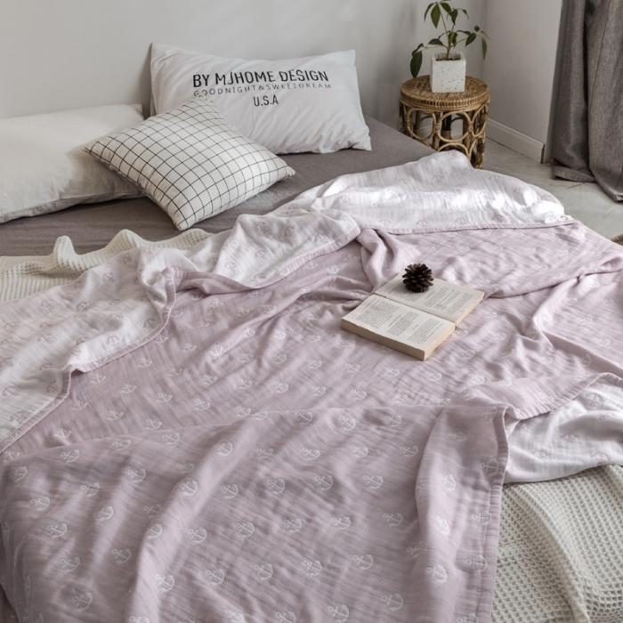 91家纺网 家纺一手货源 找家纺 朴尔家纺 水洗棉系列 清悠海风粉