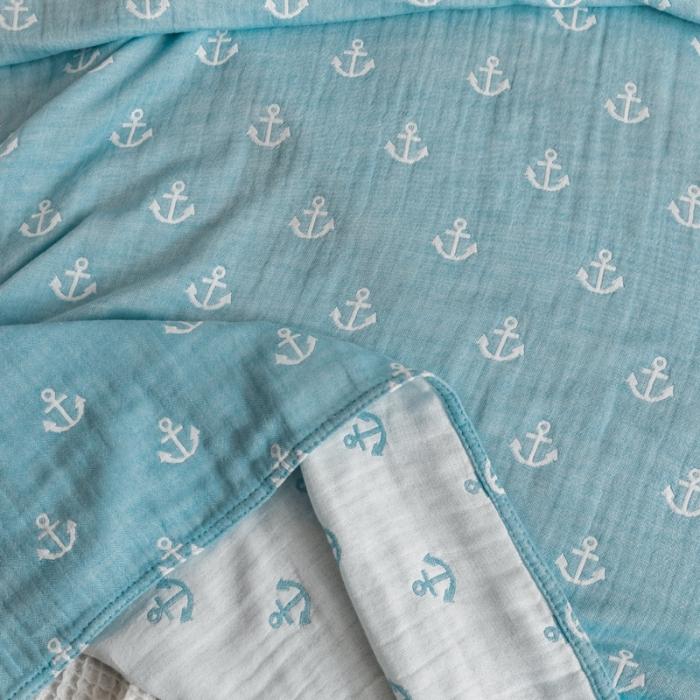 91家纺网 家纺一手货源 找家纺 朴尔家纺 水洗棉系列 清悠海风蓝