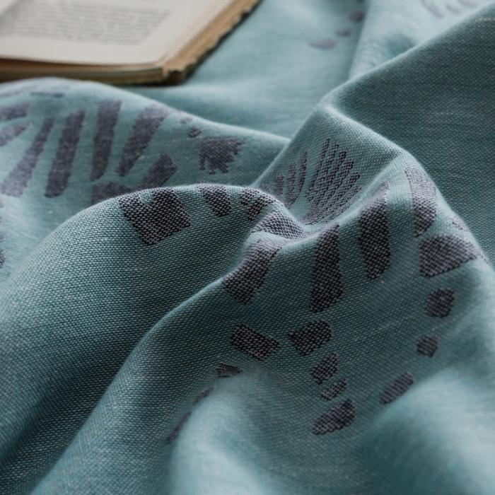 91家纺网 家纺一手货源 找家纺 朴尔家纺 2020年新款双层全棉纱布毛巾被 骏马-墨绿