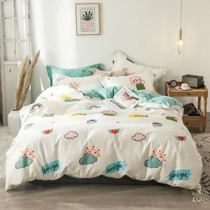 91家纺网 家纺一手货源 找家纺 （总）宝齐莱家纺 2020新款13372印花小清新四件套