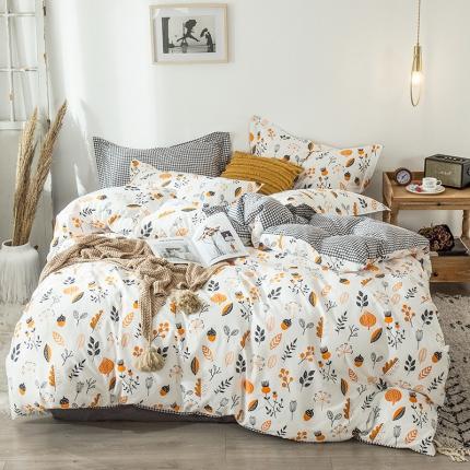 91家纺网 家纺一手货源 找家纺 （总）宝齐莱家纺 2020新款13372印花小清新四件套