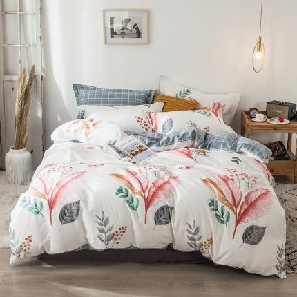 宝齐莱家纺 2020新款13372印花小清新四件套 斯里兰卡