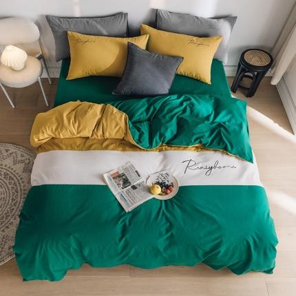 91家纺网 家纺一手货源 找家纺 （总）蓝巢家纺 2020新款全棉加厚水洗棉早安四件套