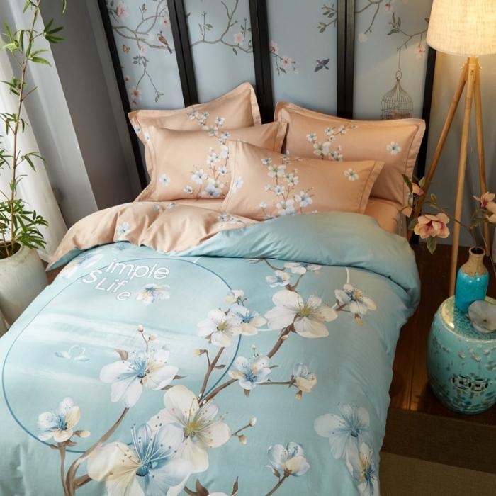 91家纺网 家纺一手货源 找家纺 （总1）雲归梦 2020新款13372全棉大版四件套