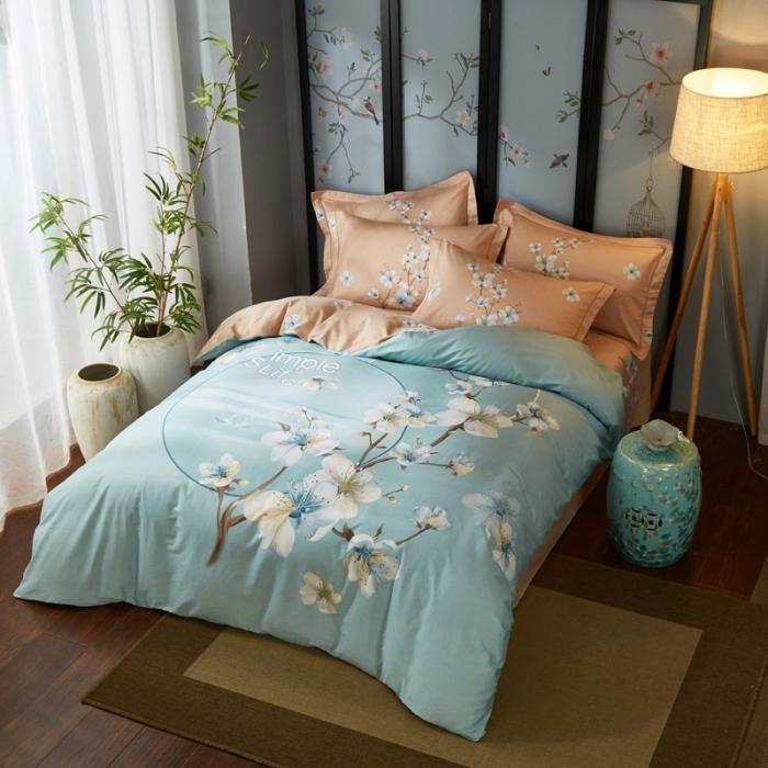 91家纺网 家纺一手货源 找家纺 （总1）雲归梦 2020新款13372全棉大版四件套