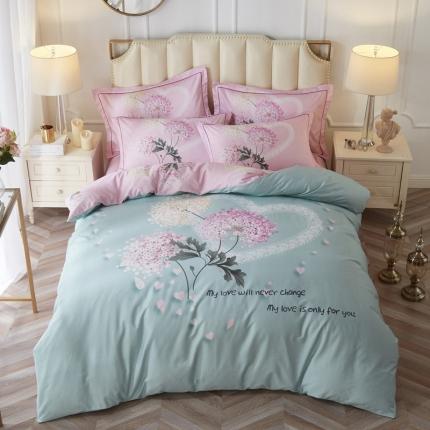 雲归梦 2020新款13372全棉大版四件套 初恋-绿