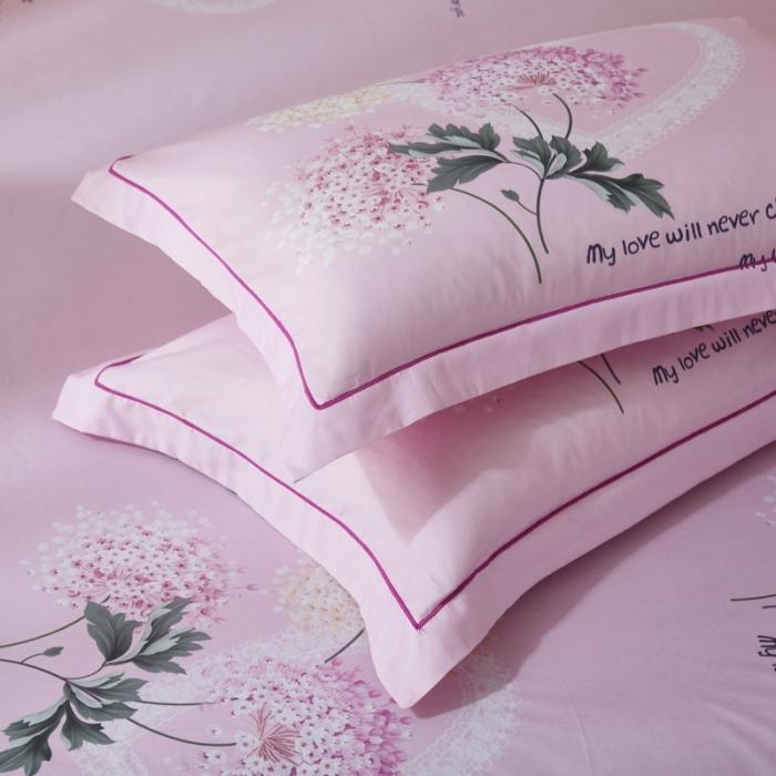 91家纺网 家纺一手货源 找家纺 雲归梦 2020新款13372全棉大版四件套 初恋-绿