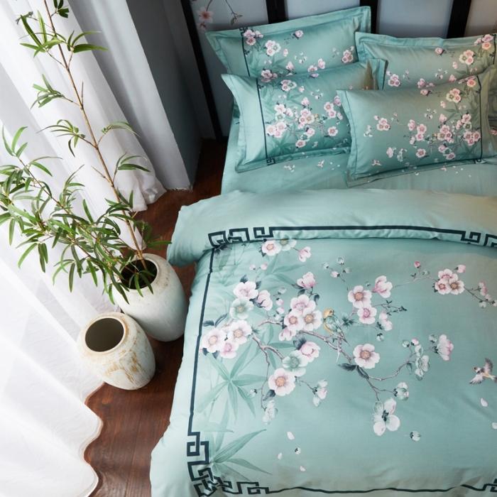 91家纺网 家纺一手货源 找家纺 雲归梦 2020新款13372全棉大版四件套 春风絮语
