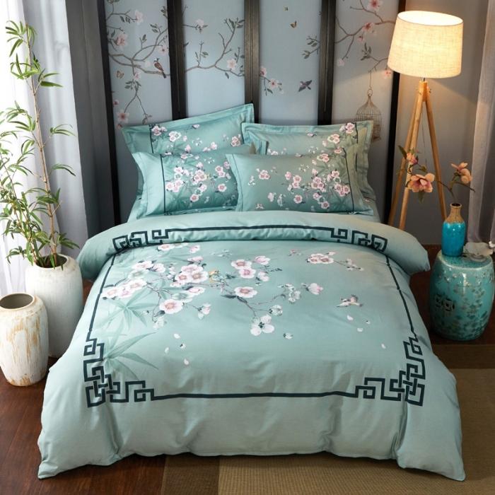 91家纺网 家纺一手货源 找家纺 雲归梦 2020新款13372全棉大版四件套 春风絮语