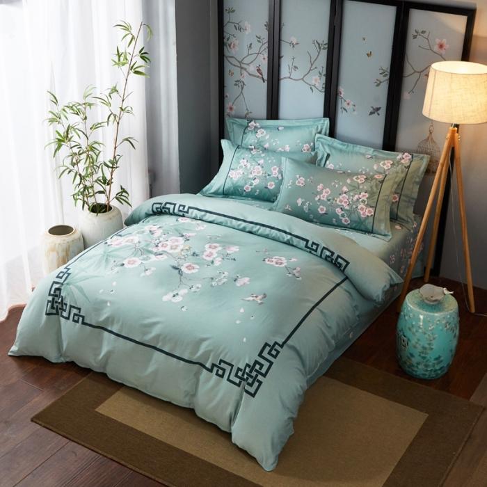 91家纺网 家纺一手货源 找家纺 雲归梦 2020新款13372全棉大版四件套 春风絮语