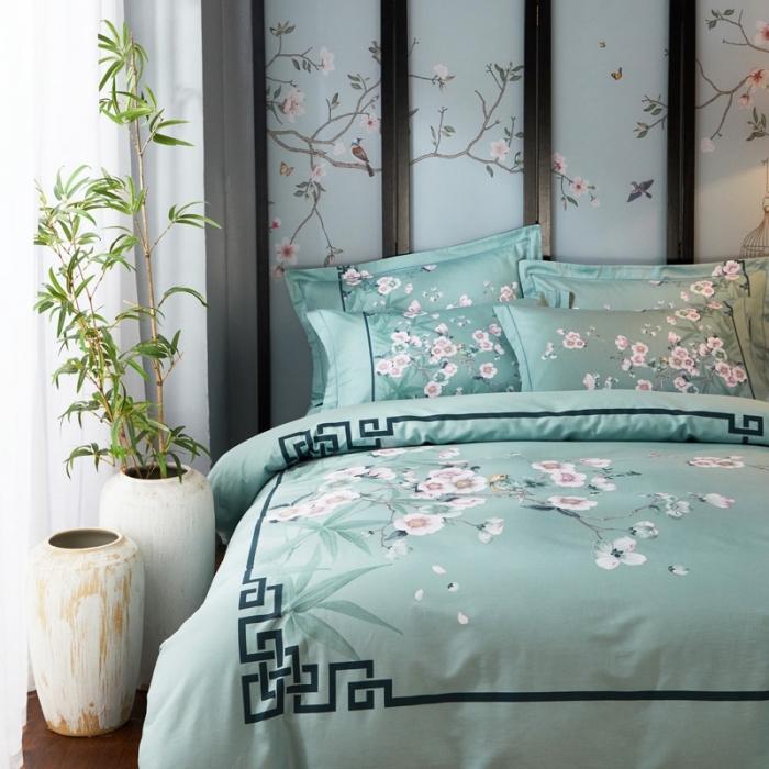 91家纺网 家纺一手货源 找家纺 雲归梦 2020新款13372全棉大版四件套 春风絮语