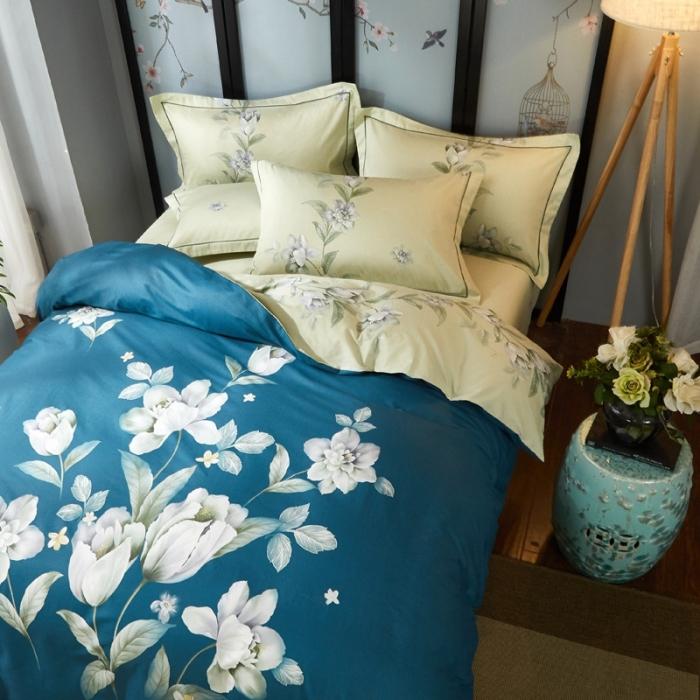91家纺网 家纺一手货源 找家纺 雲归梦 2020新款13372全棉大版四件套 风华叶恋