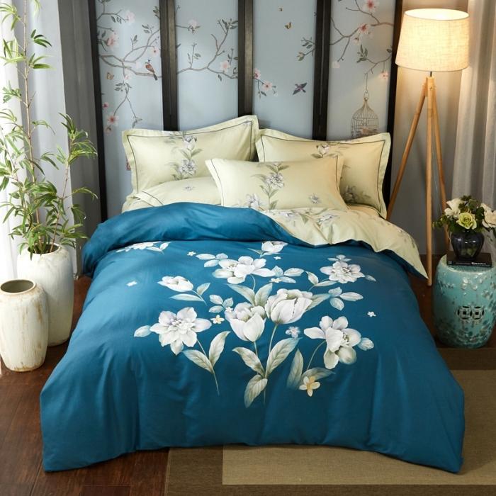 91家纺网 家纺一手货源 找家纺 雲归梦 2020新款13372全棉大版四件套 风华叶恋