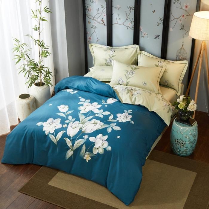 91家纺网 家纺一手货源 找家纺 雲归梦 2020新款13372全棉大版四件套 风华叶恋