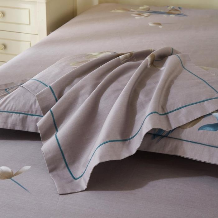 91家纺网 家纺一手货源 找家纺 雲归梦 2020新款13372全棉大版四件套 花的盛宴-紫