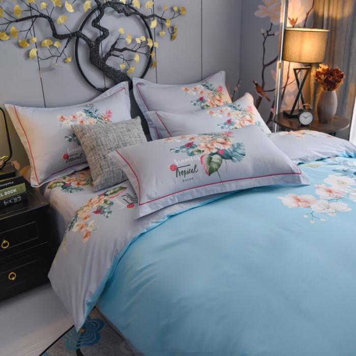 91家纺网 家纺一手货源 找家纺 雲归梦 2020新款13372全棉大版四件套 花如醉