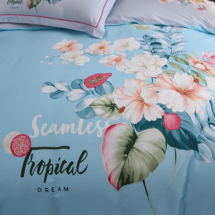 91家纺网 家纺一手货源 找家纺 雲归梦 2020新款13372全棉大版四件套 花如醉