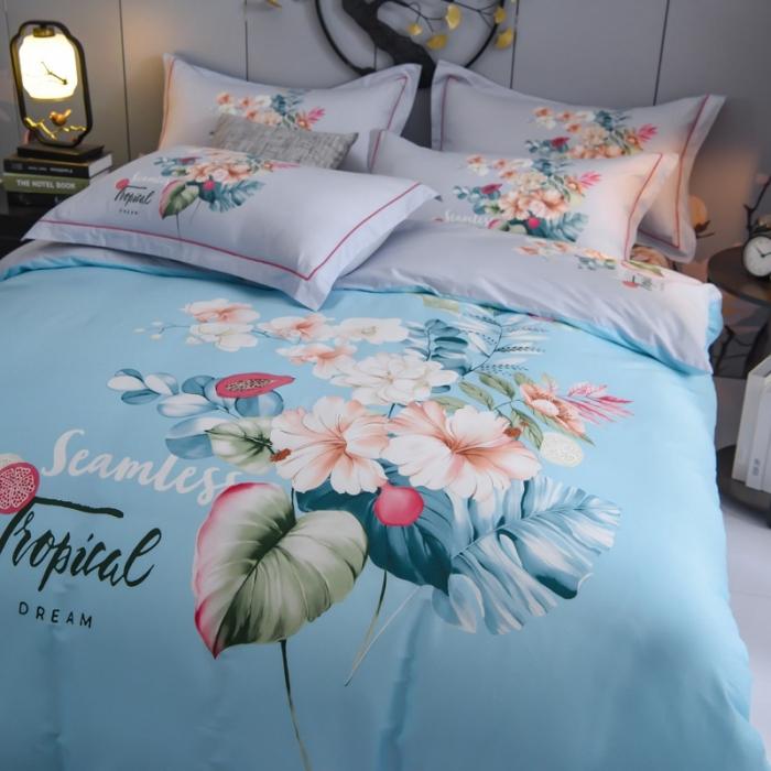 91家纺网 家纺一手货源 找家纺 雲归梦 2020新款13372全棉大版四件套 花如醉