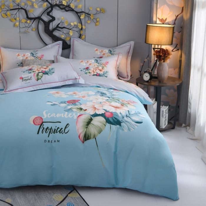 91家纺网 家纺一手货源 找家纺 雲归梦 2020新款13372全棉大版四件套 花如醉