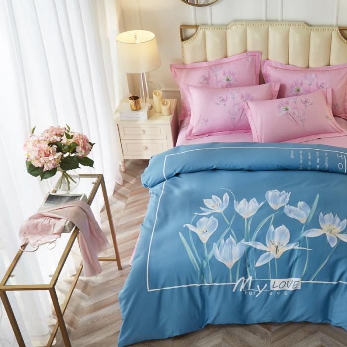 91家纺网 家纺一手货源 找家纺 雲归梦 2020新款13372全棉大版四件套 花想容