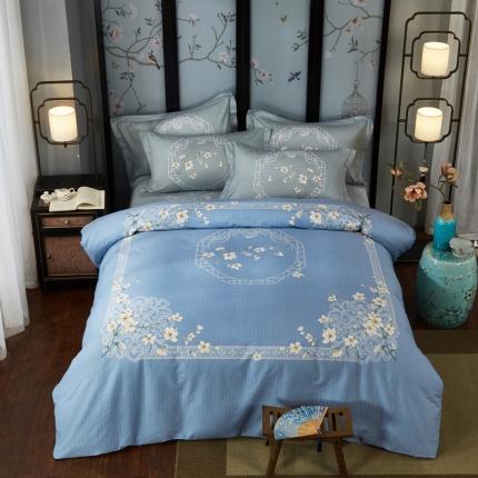 雲归梦 2020新款13372全棉大版四件套 静晓