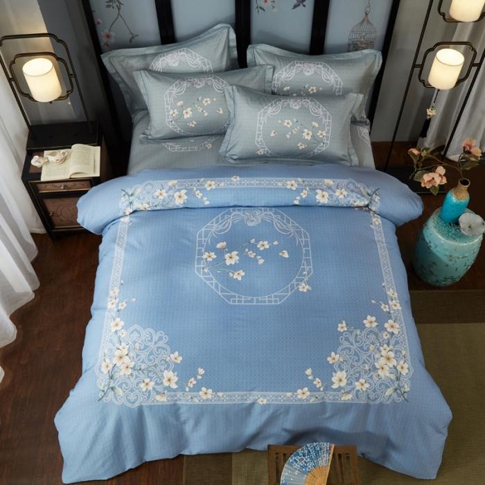 91家纺网 家纺一手货源 找家纺 雲归梦 2020新款13372全棉大版四件套 静晓