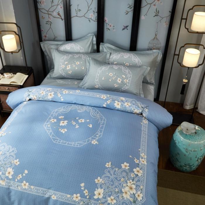 91家纺网 家纺一手货源 找家纺 雲归梦 2020新款13372全棉大版四件套 静晓