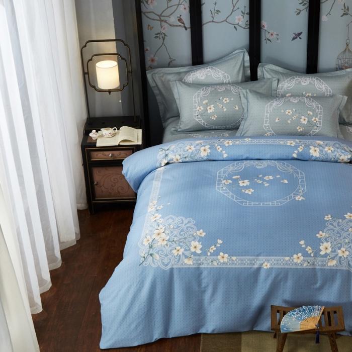 91家纺网 家纺一手货源 找家纺 雲归梦 2020新款13372全棉大版四件套 静晓