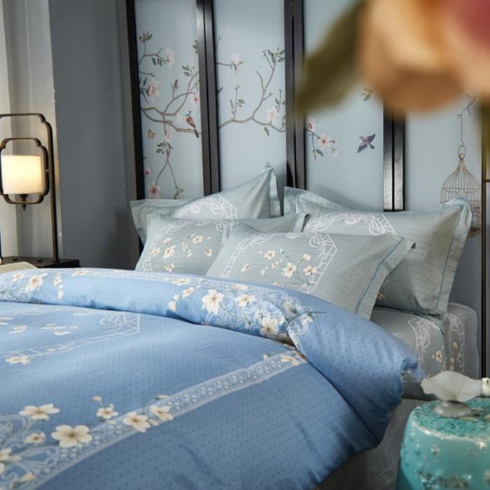 91家纺网 家纺一手货源 找家纺 雲归梦 2020新款13372全棉大版四件套 静晓